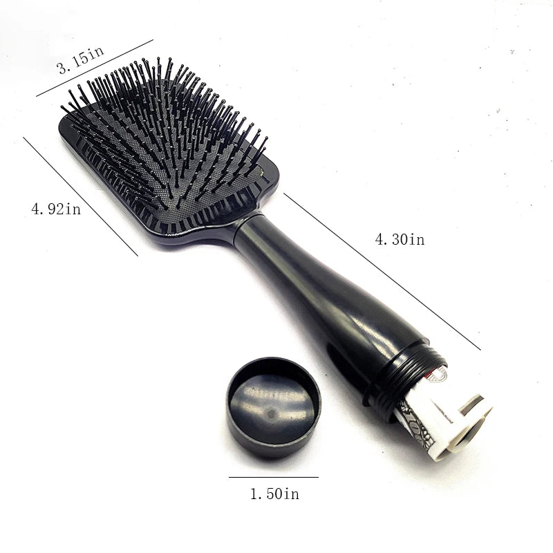 Black Paddle Secret Flask Diversion Liquid Safe Hair Brush