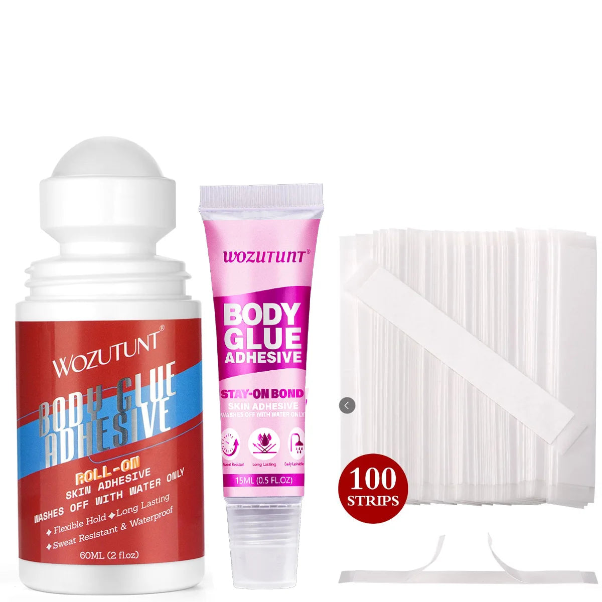 Body Adhesive for Bond Wig Clothing Super Sticky Anti-Exposure Clothes Glue Invisible Stain-Free Rollerball Skin Glue