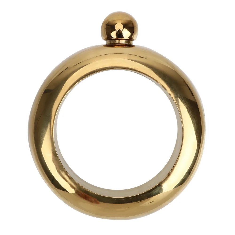 3.5 Oz Drinkware Accessories for Whiskey Vodka Alcohol round Chic Hip Flask Bracelet Elegant Wine Bottle Bangle Hip Flask