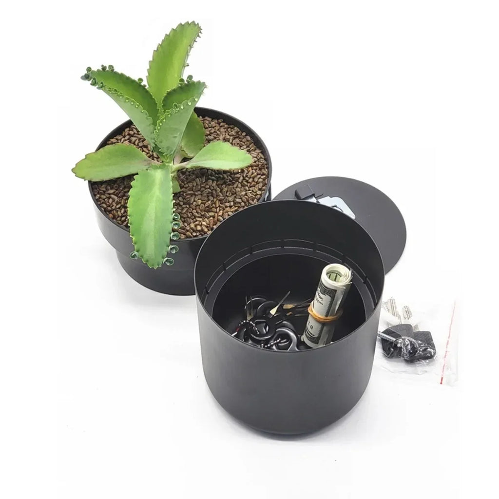 Flowerpot Storage Tank Creative Iron Box with Lock Insurance Password Safety Storage Box Mini Money Storage Organizer Hide Money