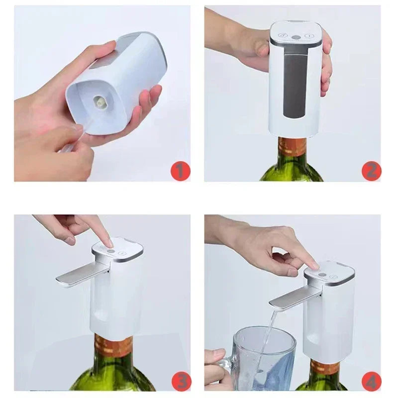 Automatic Alcohol Dispenser, Professional, High End Whiskey Pump Dispenser, Liquor Pump, Adjustable, Foldable Wine Decanter