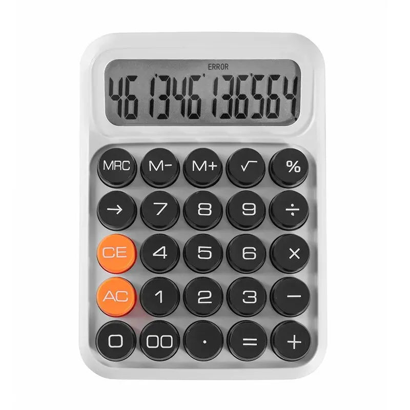 1Pc Keyboard Calculator Office 12-Digit Mechanical Calculator Cute Candy Color Calculator Desktop Stationery