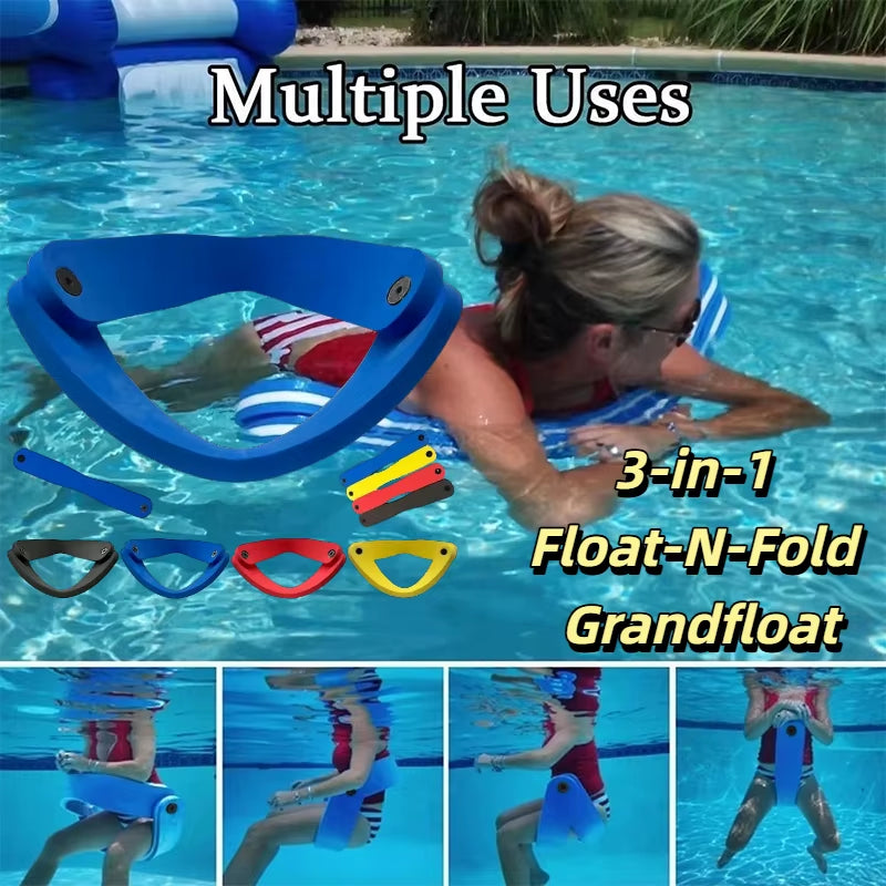Grandfloat Float-N-Fold Children'S Floating Chair Safe Civilized Water Chair Pliable Folding Beach Camping Accessories Playa