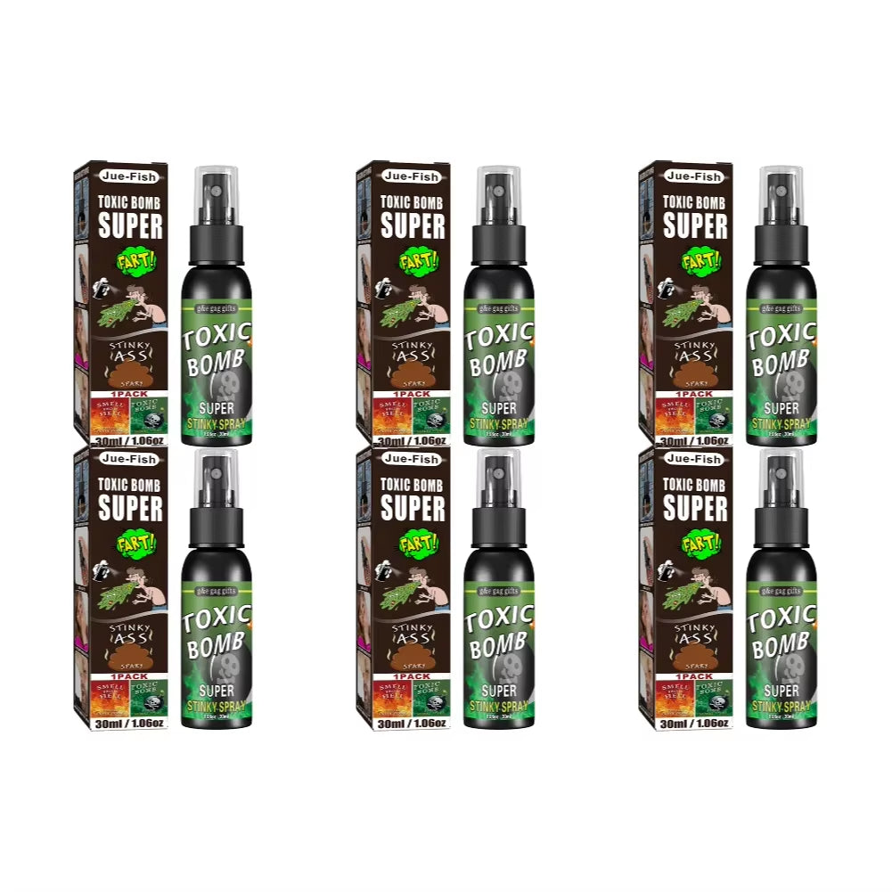 6Pcs-1Pcs 30Ml Halloween Props Liquid Fart Spray Non Toxic Stink Bomb Ass-Smelly Stinky Gas Prank Toy Joke Party Supplies