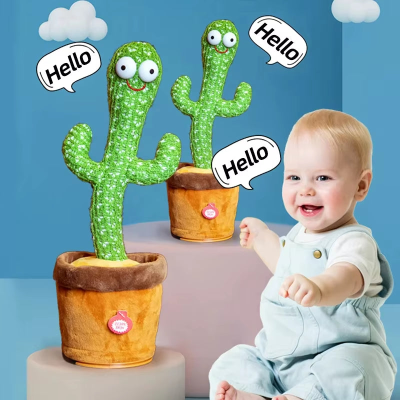 1Pc Dancing Cactus Toy,Repeat Talking ,Song Speaker Wriggle Dancing Sing Talk, Plushie Stuffed ,Interaction and Decoration
