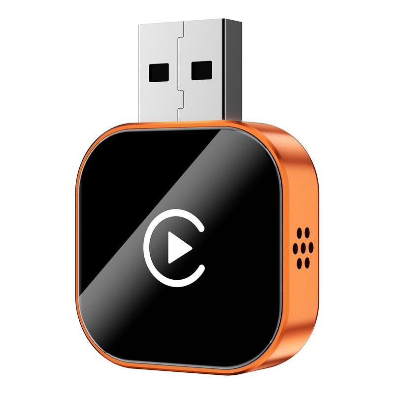【Yurnlv】X New 2026 Carplay Wireless Carplay Adapter for Iphone/Android, Orange, Fast Connection, No Delay, Hands-Free Calls, Wireless Adapter, Electronic Charger, Carplay Adapter
