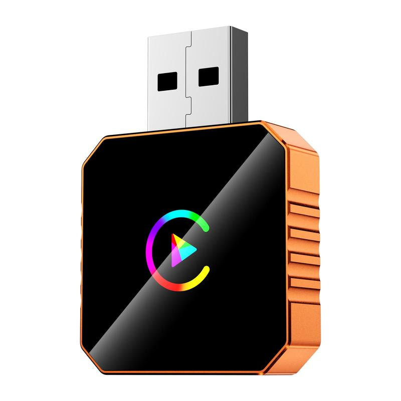 【Yurnlv】X New 2026 Carplay Wireless Carplay Adapter for Iphone/Android, Orange, Fast Connection, No Delay, Hands-Free Calls, Wireless Adapter, Electronic Charger, Carplay Adapter