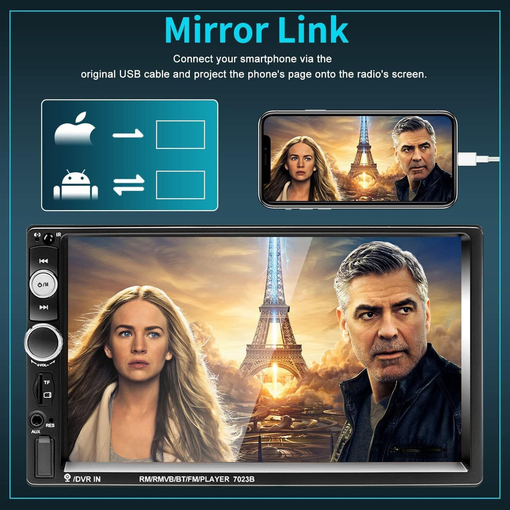 7" Car Radio 2 DIN GPS FM RDS Head Unit Stereo Camera MP5/FM/WMA/AUX