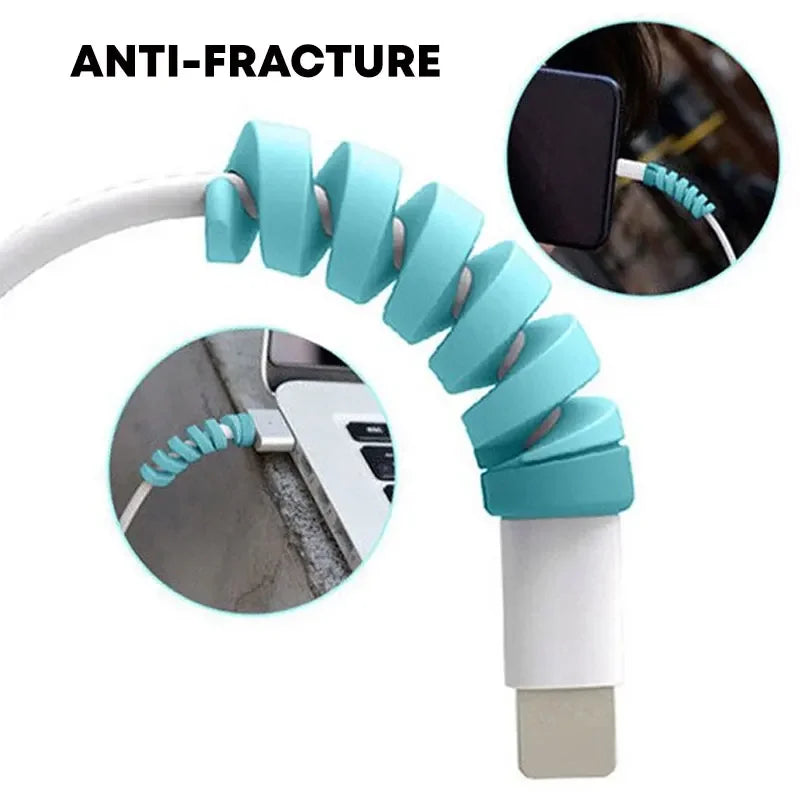 【Fast Delivery】1Pc Spiral Cable Cord Protector Cable Winder Earphone Cable Protector Charger Cable Wire Protector Cover