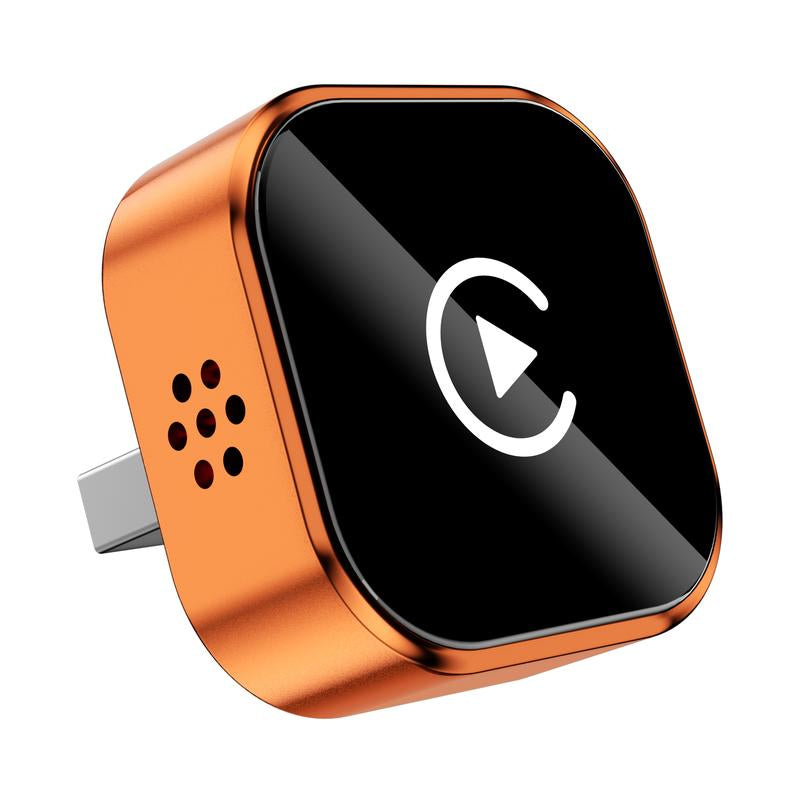 【Yurnlv】X New 2026 Carplay Wireless Carplay Adapter for Iphone/Android, Orange, Fast Connection, No Delay, Hands-Free Calls, Wireless Adapter, Electronic Charger, Carplay Adapter